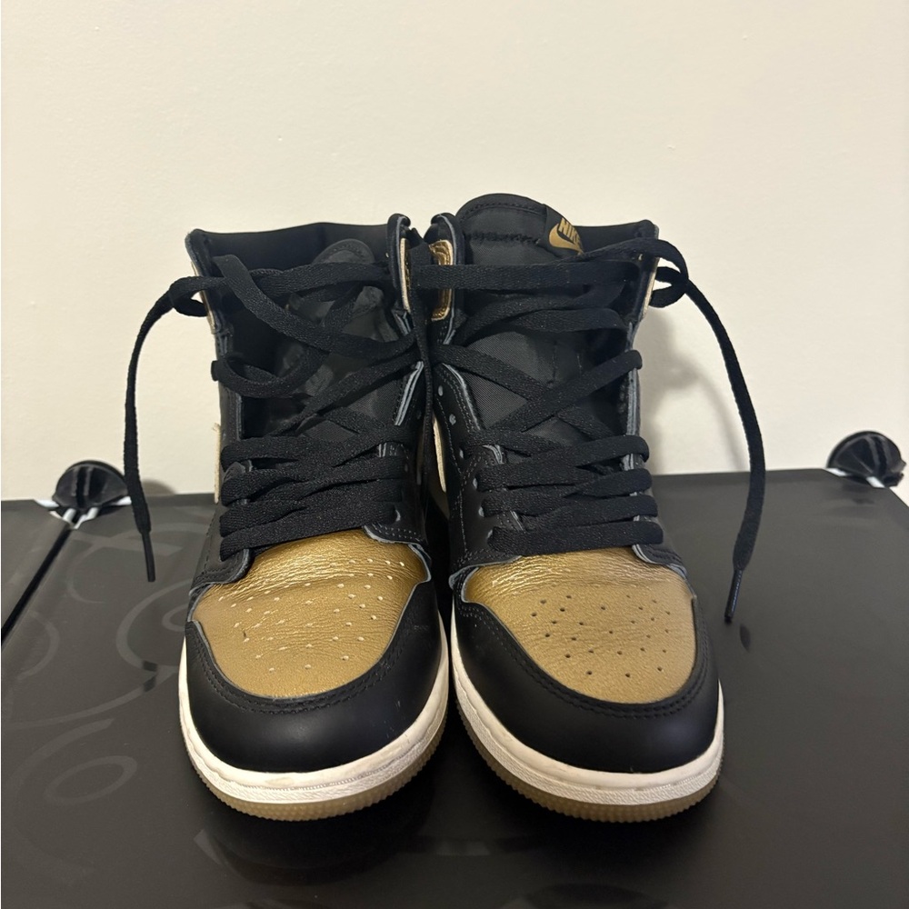 Black and Tan High-Top Sneakers